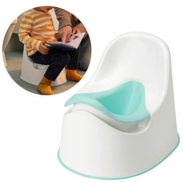 IKEA LOCKIG Nočni lonček z odstranljivim vložkom za otroke, VAREN protizdrsni, belo-turkizni IKEA