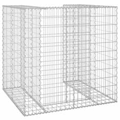 Vidaxl Gabionska stena za koš za smeti pocinkano jeklo 110x100x110 cm
