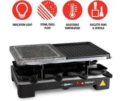 Alpina Grill električni žar, kamnita in žar plošča, črn