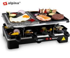 Alpina Grill električni žar, kamnita in žar plošča, črn