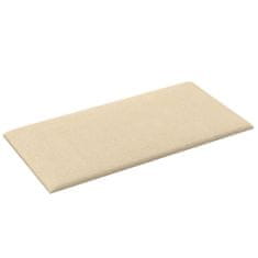 Vidaxl Stenski paneli 12 kosov krem 60x30 cm blago 2,16 m²
