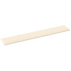 Vidaxl Stenski paneli 12 kosov krem 90x15 cm žamet 1,62 m²