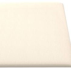 Vidaxl Stenski paneli 12 kosov krem 30x30 cm žamet 1,08 m²
