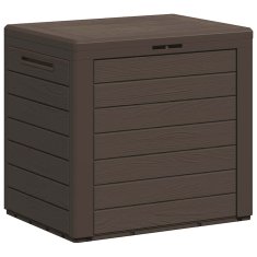 Vidaxl Vrtna škatla za shranjevanje rjava 58,5x46x55 cm PP