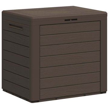 Vidaxl Vrtna škatla za shranjevanje rjava 58,5x46x55 cm PP