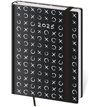 Dnevnik 2025 Vario tednik B6 Tic-Tac-Toe z gumico