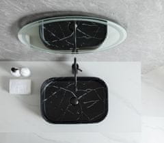 S6 Steklarstvo Šest UMIVALNIK črn marmor S6BW21, 55 × 38 × 11 cm