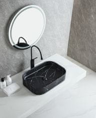 S6 Steklarstvo Šest UMIVALNIK črn marmor S6BW21, 55 × 38 × 11 cm