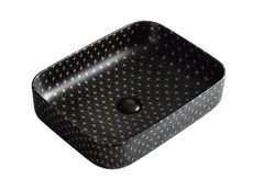 S6 Steklarstvo Šest UMIVALNIK črni marmor S6BG2, 50 × 38,5 × 13 cm