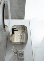 S6 Steklarstvo Šest UMIVALNIK bež marmor S6BR4, 55 × 45 × 11 cm