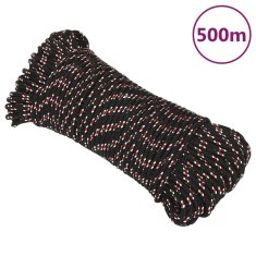 Vidaxl Delovna vrv črna 5 mm 500 m polipropilen