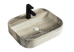 S6 Steklarstvo Šest UMIVALNIK bež marmor S6BR4, 55 × 45 × 11 cm