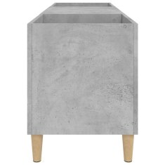 Vidaxl Omarica za gramofonske plošče betonsko siva 121x38x48 cm les