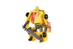 Teddies Transformer avto/robot plastika 14cm rumena na kartici