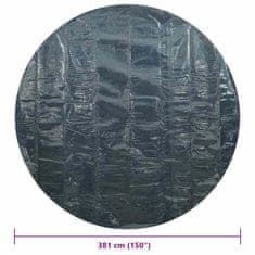 Vidaxl Plavajoča PE solarna folija za bazen 381 cm črna in modra