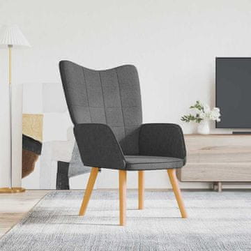 Vidaxl vidaXL Fotelj, temno siv, oblazinjen s tkanino