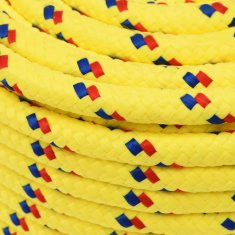 Vidaxl Vrv za čoln rumena 14 mm 50 m polipropilen