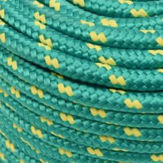 Vidaxl Vrv za čoln zelena 12 mm 100 m polipropilen