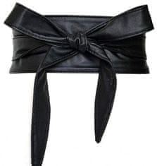 Camerazar Damski dolg vezan pas, črn, ekokoža, 220 cm