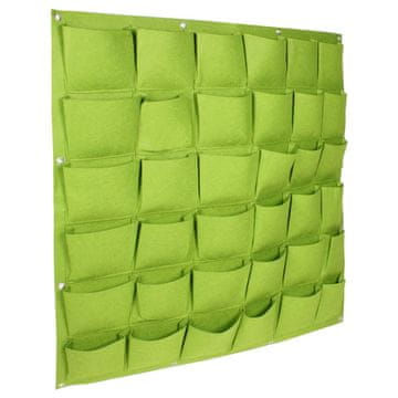 Merco Wall Grow Bag 36 tekstilnih stenskih sadilnikov zelene barve Pakiranje po 1