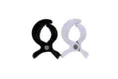 Teddies Sponke 2pcs plastične 7,5x5cm za voziček črne in bele barve