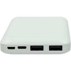 REMAX Powerbank Patch 10.000 mAh z LED indikatorjem in dvema USB izhodoma, bel