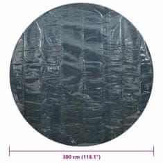 Vidaxl Plavajoča PE solarna folija za bazen 356 cm črna in modra