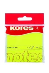 Kores Samolepilne blazinice 75x75 - rumene