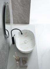 S6 Steklarstvo Šest UMIVALNIK bel marmor S6WG1, 61 × 41,5 × 13,5 cm