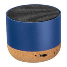 A DESIGN Bluetooth zvočnik Brest iz recikliranega aluminija in plute, moder