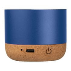 A DESIGN Bluetooth zvočnik Brest iz recikliranega aluminija in plute, moder