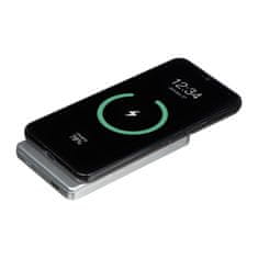 A DESIGN Magnetni brezžični powerbank Donetsk iz recikliranega aluminija – 5.000 mAh, siv
