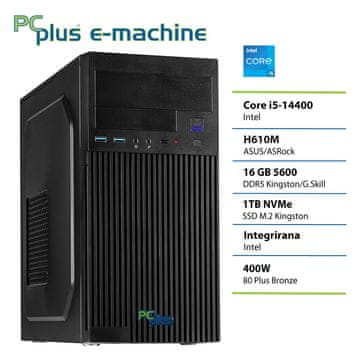 PCplus e-machine i5-14400 16GB DDR5 1TB SSD namizni računalnik