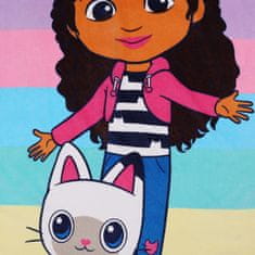 DreamWorks Gabby’s Dollhouse Barvna, HITRO SUŠILNI plažna brisača, kopalna brisača za otroke BOMBAŽ 70x140 cm OEKO-TEX 