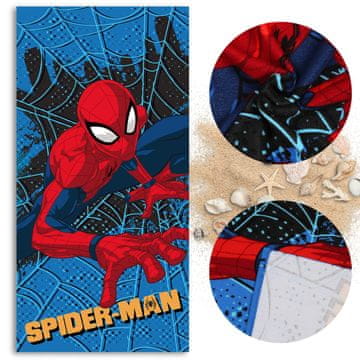 MARVEL COMICS MARVEL Spider-Man HITRO SUŠEČA Plažna brisača, kopalna brisača za otroke 70x140 cm OEKO-TEX