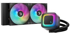 DEEPCOOL AIO Liquid Cooler LE240 V2 komplet za tekočinsko hlajenje, 240mm, ARGB, črn (R-LE240-BKAMMC-G-2)