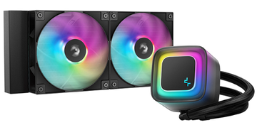 DEEPCOOL AIO Liquid Cooler LE240 V2 komplet za tekočinsko hlajenje, 240mm, ARGB, črn (R-LE240-BKAMMC-G-2)