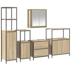 Vidaxl Komplet pohištva za kopalnico 5 pcs Bež 76,5 x 35 x 95 cm