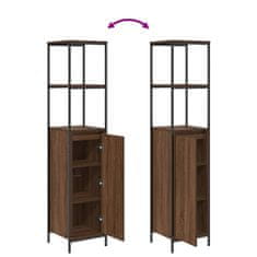 Vidaxl Komplet pohištva za kopalnico 5 pcs Rjava 76,5 x 35 x 95 cm
