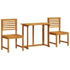 Vidaxl 3-delni bistro set za vrt iz trde akacije