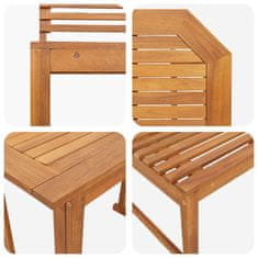 Vidaxl 3-delni bistro set za vrt iz trde akacije
