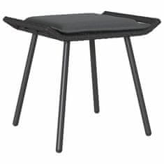 Vidaxl Vrtni stol z blazino 2 pcs Siva 50 x 40 x 45cm Poliester