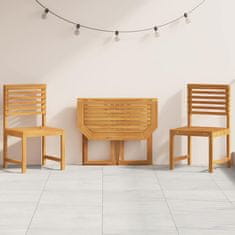 Vidaxl 3-delni bistro set za vrt iz trde akacije