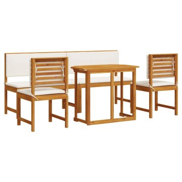 Vidaxl Vrtnik Bistro Set 5 pcs Rjava Trden akacijev les