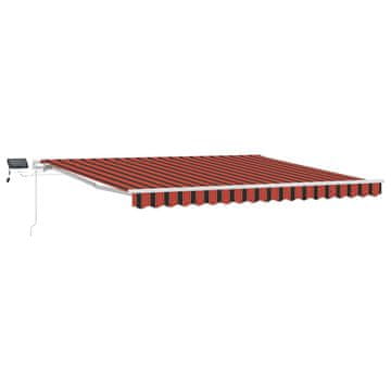 Vidaxl Retraktilna tenda oranžna in rjava 400 × 300 cm