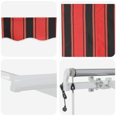 Vidaxl Retraktibilna tenda Oranžna in rjava 600 × 350 cm