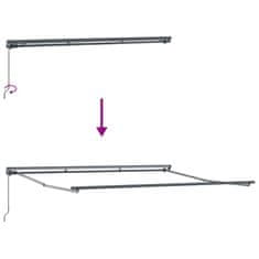Vidaxl Okvir tende Antracit 4 × 3 m Prašno lakirano jeklo in aluminij