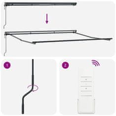 Vidaxl Okvir tende Antracit 4 × 3 m Braščen jeklo, aluminij