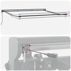 Vidaxl Okvir tende Antracit 4 × 3 m Braščen jeklo, aluminij