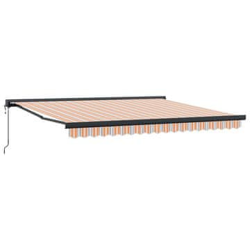 Vidaxl Senčnik večbarvno 400 × 300 cm Poliester in aluminij